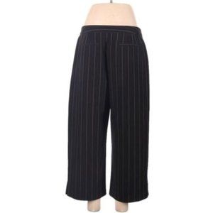 Chico's Black Pinstripe Wide Leg Pants